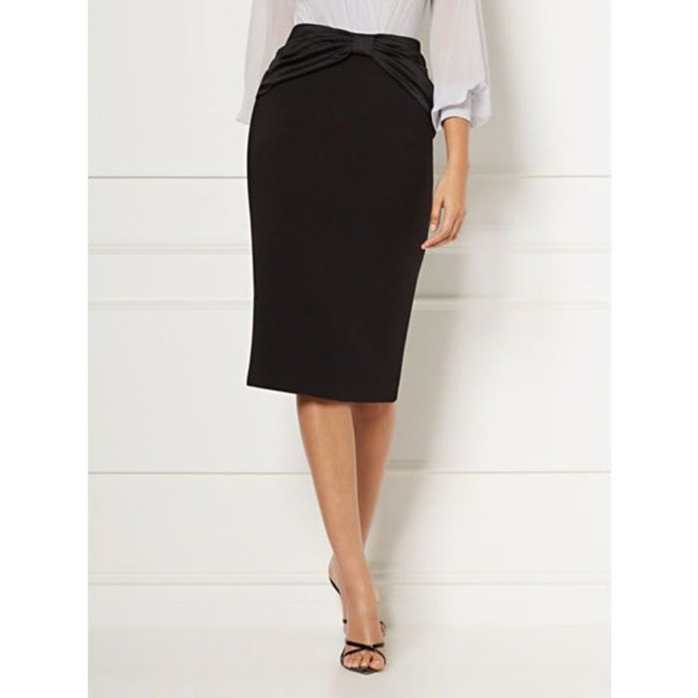eva mendes for New York & Company Tiffany Bow Waist Pencil Skirt XS